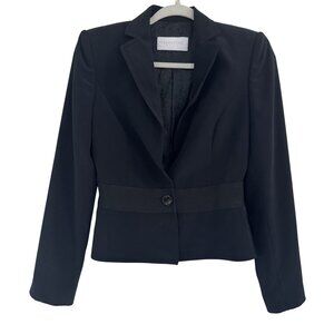 Valentino Roma Womens Black Tailored Blazer Jacket Size 4 IT 40 Made in Italy